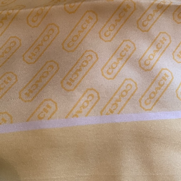 Coach yellow silk scarf - Picture 2 of 6
